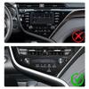 For Toyota Camry 2018 2019 2020 2021 2022 Real Soft Carbon Fiber LHD Car Central Control Button Frame Interior Trim Accessories