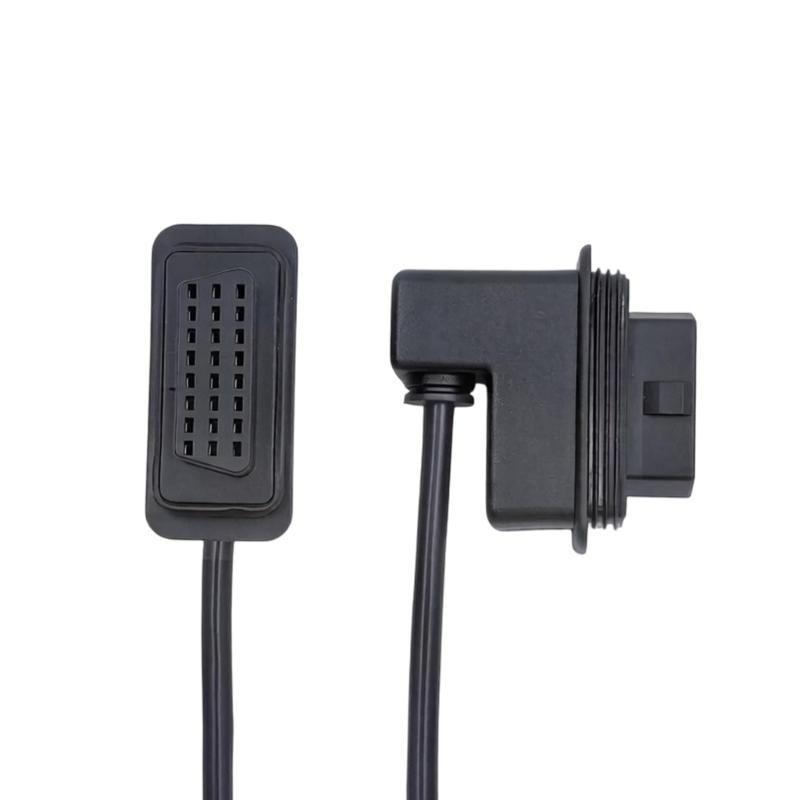 OBD24P Female To 16P Male Adapter Cable Link Wire For Automotive Diagnostic Tools With Stable Signal Transmission