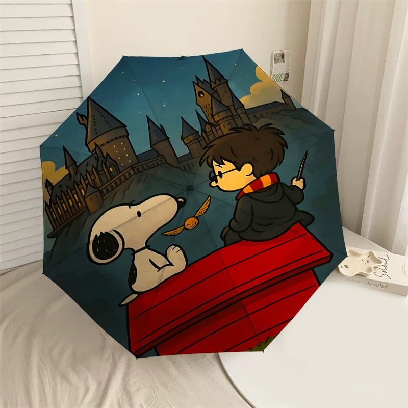

1PC Warner Snoopy Harry Potter Umbrella-8-Rib Reinforced, Automatic Open, Lightweight-A101
