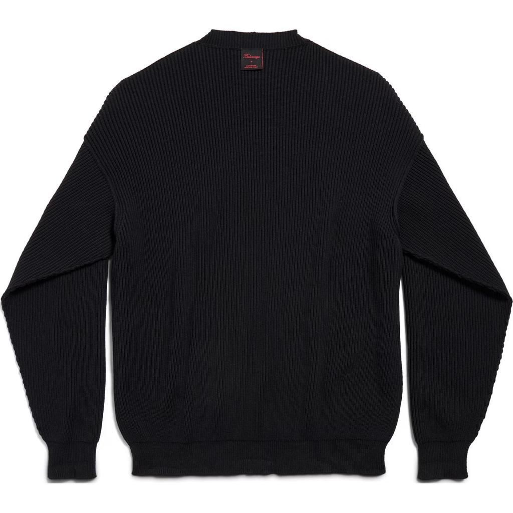 Balenciaga Sweaters Men's Black Crew Neck Moderate Straight Fit 812125T33591000