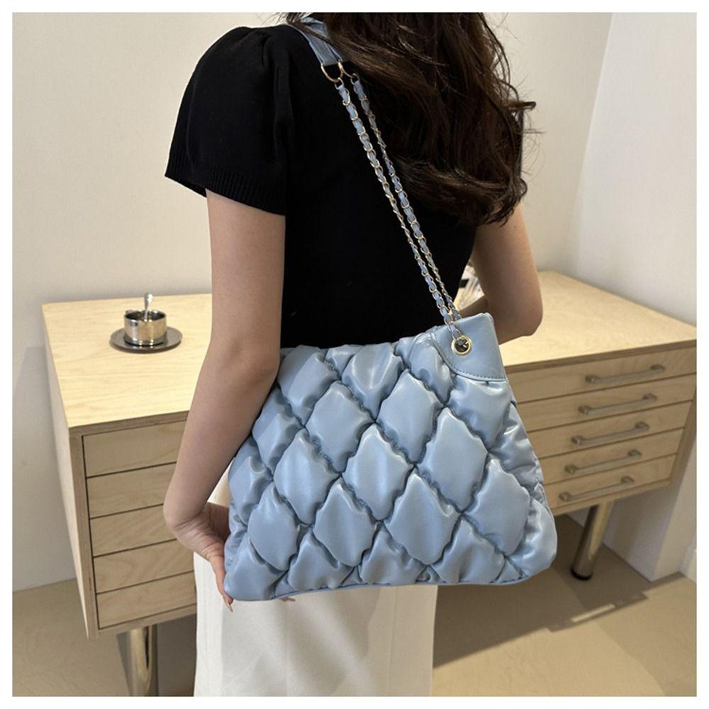 

Large Capacity Handbags Solid Color Tote Bags Casual Storage Bag for Women Girls белый