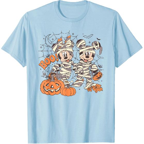 Disney Mickey and Friends Halloween Boo! Mummy Mickey Minnie T-Shirt