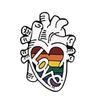 Cartoon Organ Brooch Set: Heart, Brain, Lung - Medical-Themed Alloy Badge for Clothing Decoration