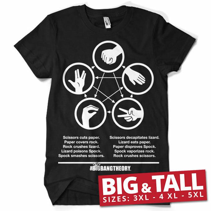 Sheldon Rock License Paper Scissors Lizard Game Large Large 3XL4XL5XL- XXXXL