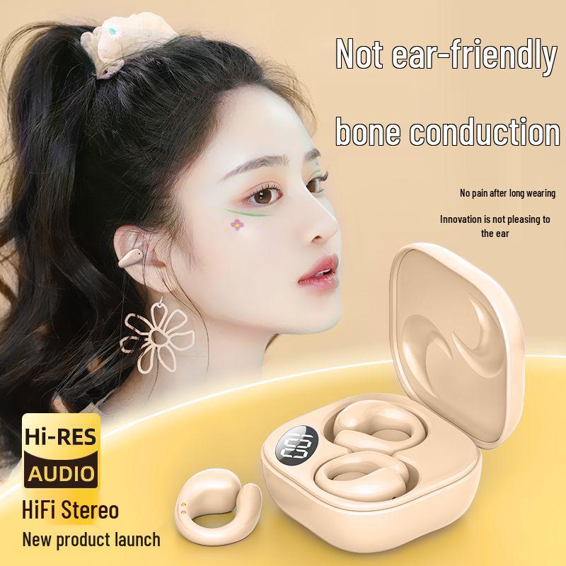 Wireless Bone Conduction Sport Headphones, Clip-On In-Ear/Non-In-Ear, Long Battery Life, Universal
