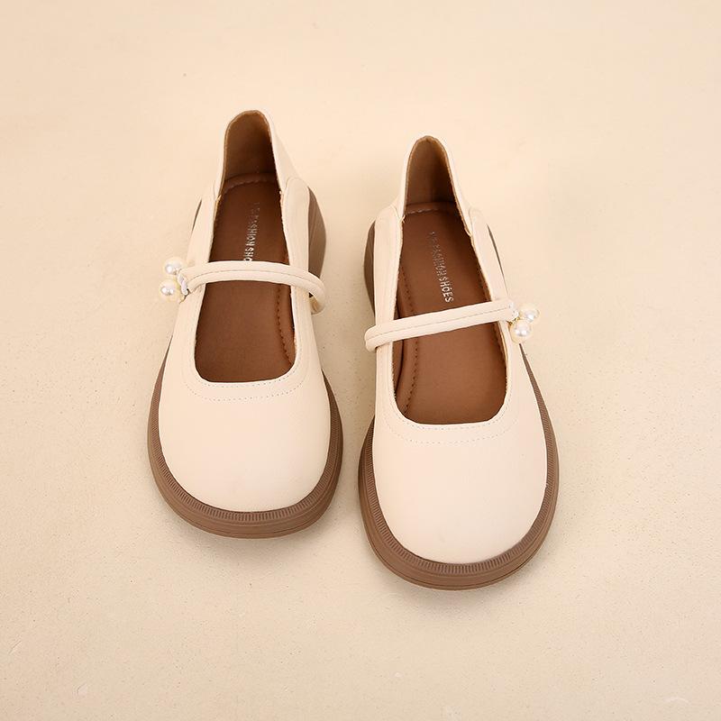 Weiche Leder Mary Jane Schuhe flache Einzelschuhe Damen 2025 Sommer neu Zwei-Wege Slipper mit Röcken kleine Lederschuhe Mode