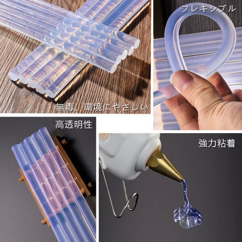 TOUFEIYUAN Glue Gun Sticks, Transparent Hot Melt with Strong Adhesive, 7mm X 100mm, High-Temperature Bond Gun/Glue Gun/Pita Gun Replacement, Large Cap