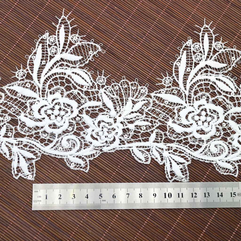Delicate Fish Silk Line Milk Silk Color Scheme 3 Centimeter Beads Lace Water Soluble Hollow Cheongsam Accessories Lace