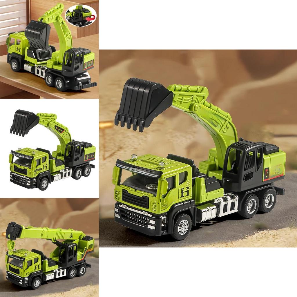 Construction Vehicle Toy Set With Alloy Material And Inertia Drive For Kids Age 3