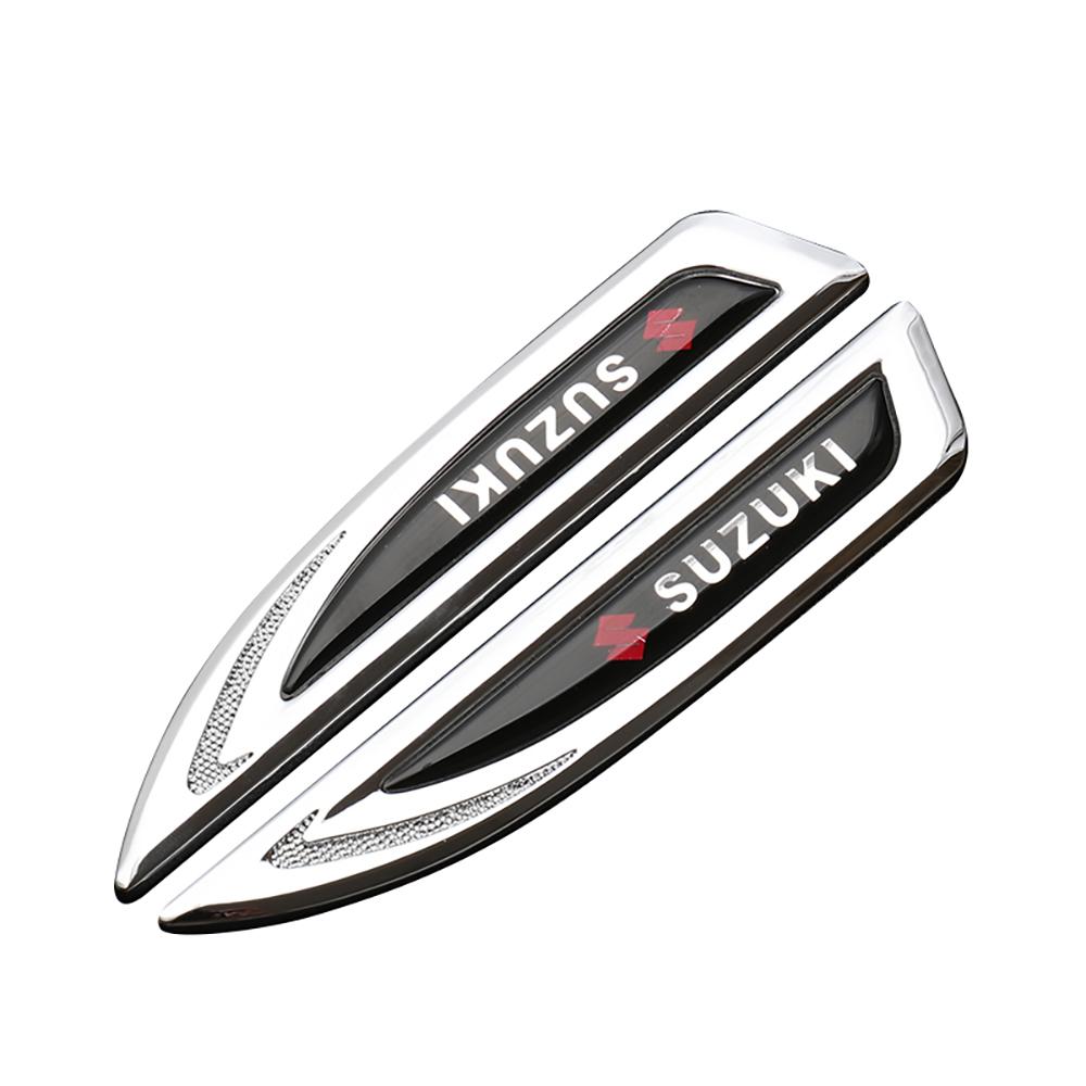 2 Pezzi Emblema Adesivo Distintivo Ala Laterale Fender Auto 3D in Metallo Per Suzuki Samurai Grand Vitara Baleno SX4 Swift Jimny IGNIS ALTO