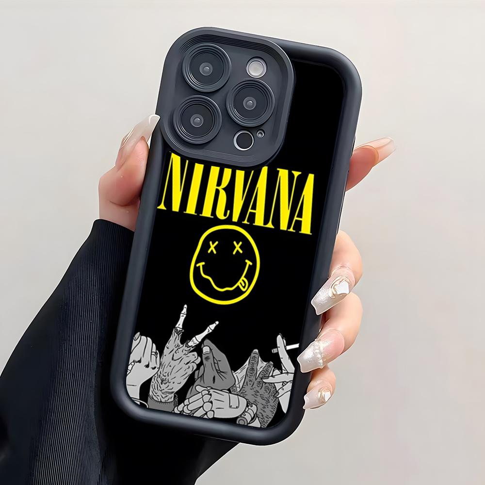 N-Nirvana Rock Band Phone Case For IPhone 17 Pro Max 15 Pro 16 14 Plus 12 13 Mini 11 Pro Shockproof Cover