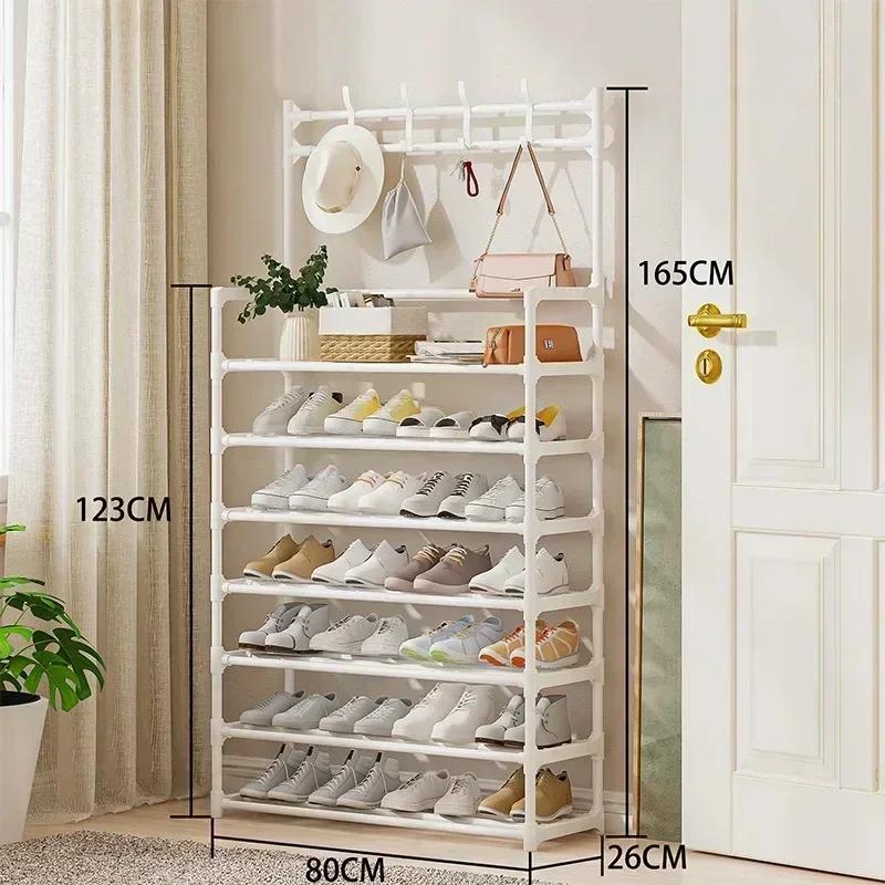 Simple Shoe Rack Multi-layer Metal Storage Rack Bedroom Corner Large Capacity Rack Shoe Cabinet Multifunctional Storage Rack