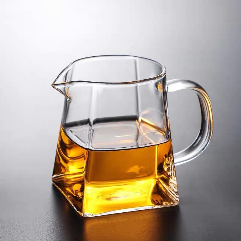 Žáruvzdorná čirá skleněná čajová konvička Kung Fu šálek Puer čajová varná konvice Pu Erh sada konvičky čajové konvice s rukojetí skleněné čajové sítko