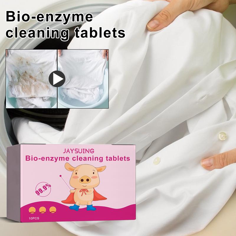 Laundry Effervescent Tablets with Bio Enzyme Dissolves Yellow and Coffee Stains Suitable for Home Clothing Stain Removal