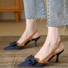 Fashion Women Sandals 2025 Summer Comfortable High Heels Trend Pointed Toe Sandals for Women Fashion Singbacks Shoes Dancing Party Pumps