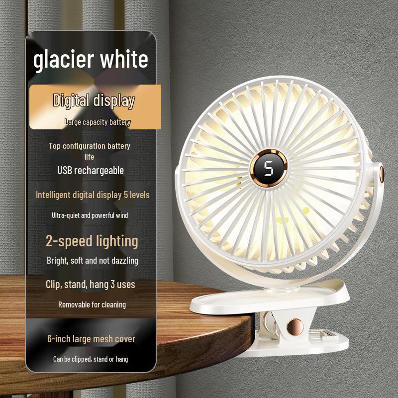 Yabuka Portable Clip Fan with Digital Display