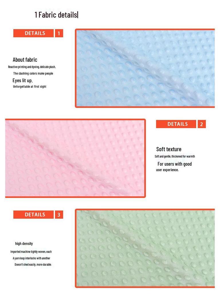 Crystal Velvet Doudou Blanket & Fitted Sheet for Mother and Baby - Embossed, Multiple Widths, A-Grade Fleece