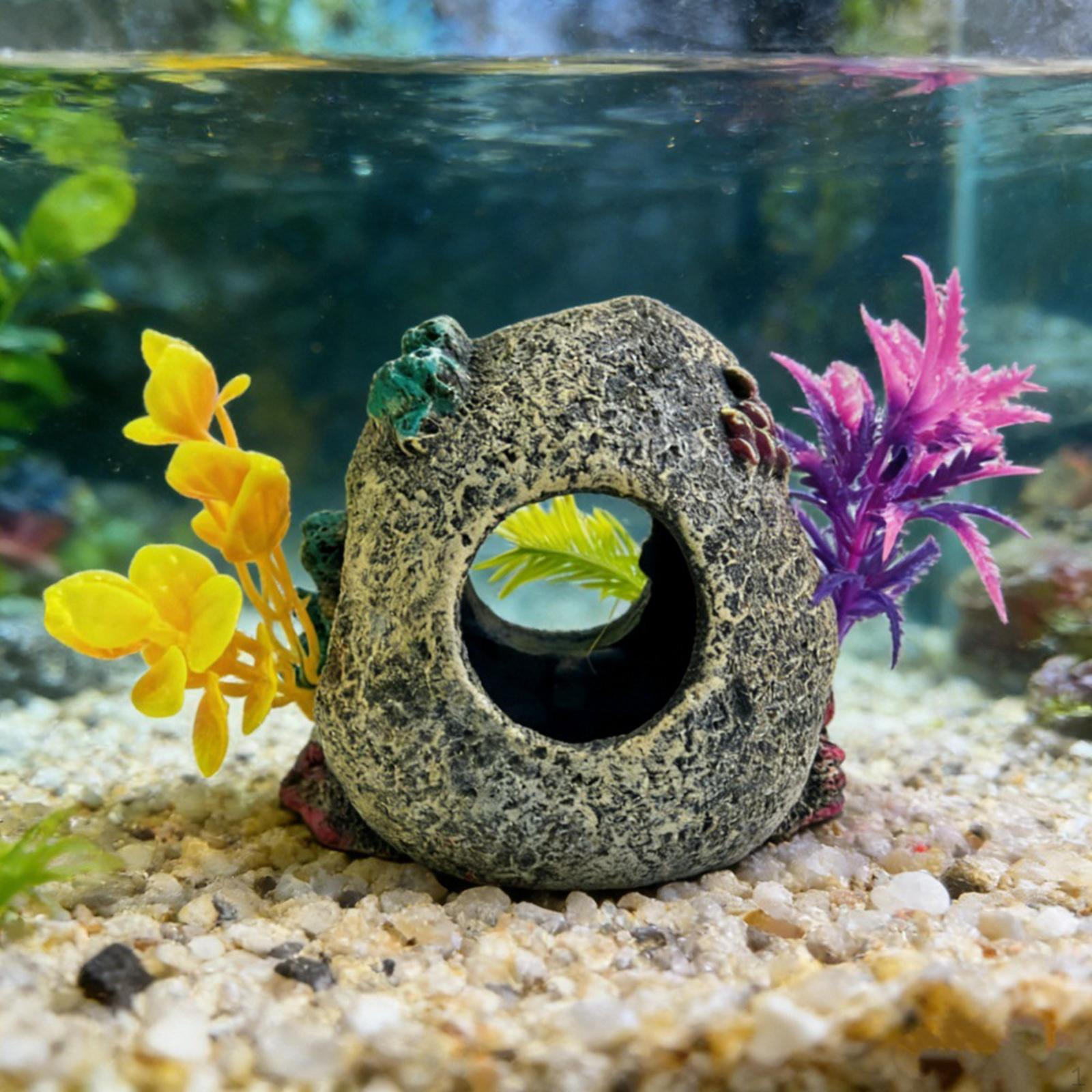 

Fish Tank Decor Cave Aquascape Shelter Landscaping Display Accessories Gifts Vivid Portable