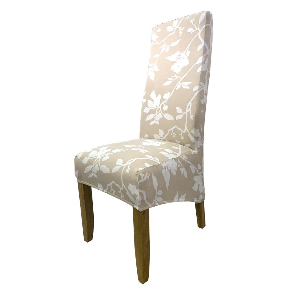 High Back Printed Elastic Large Diagonal Chair Cover Hotel Home Restaurant Chair Cover