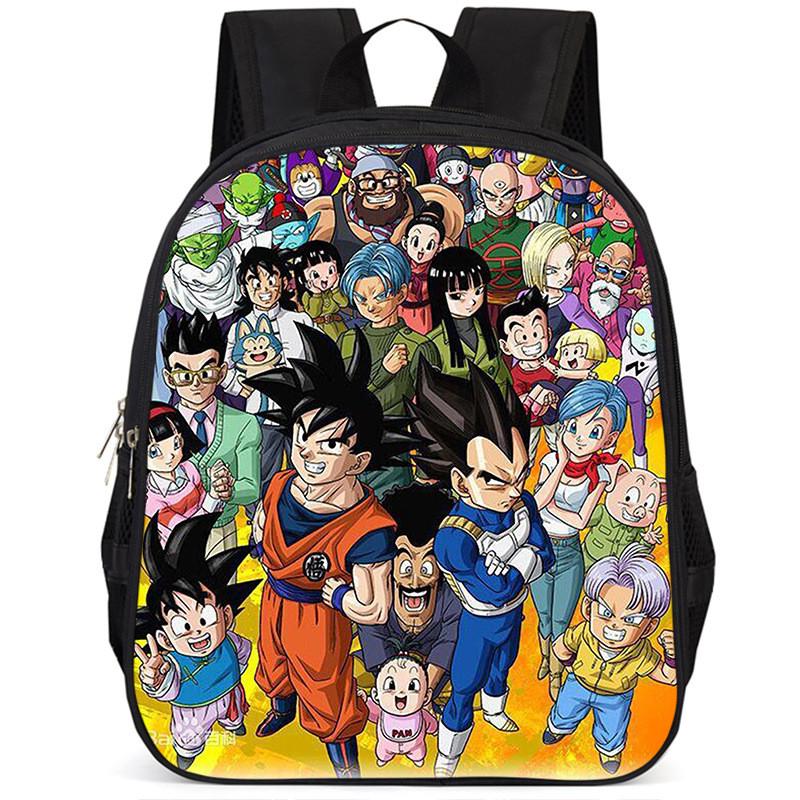 Durable Oxford Cloth Dragon Ball Backpack For Boys And Girls 15-inch Capacity