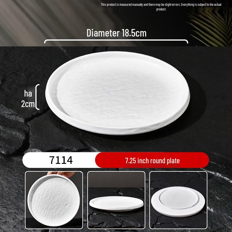 Melamine Porcelain-Style Rice Bowl & Dipping Sauce Dish Set