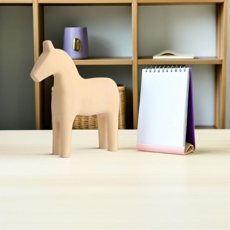 Stylish Swedish Dala Horse Figurine Art Piece Animal Statue for Bookshelves Desk Shelf Minimalist Room Aesthetic Decors
