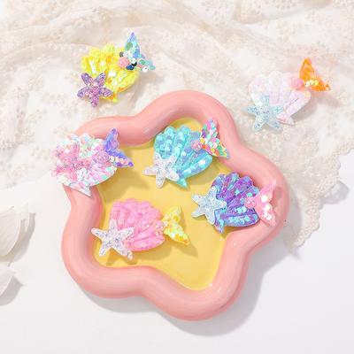8pcs Shells Pearl Starfish Hair Clips Mermaid Princess  Alligator Hair Clips Ofr Girls Birthday Party Christmas Gift