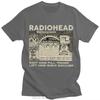 Radiohead Everything In Its Right Place Vintage Art Koszulka Zespół Rocka Alternatywnego Czarna Unisex Oversize Casualowa Koszulka