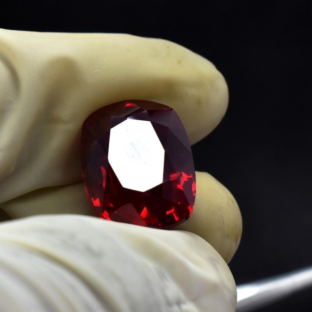 Natural Red Ruby Loose Gemstone 16.95 Ct Cushion Cut for Jewelry Making and Gem Collections