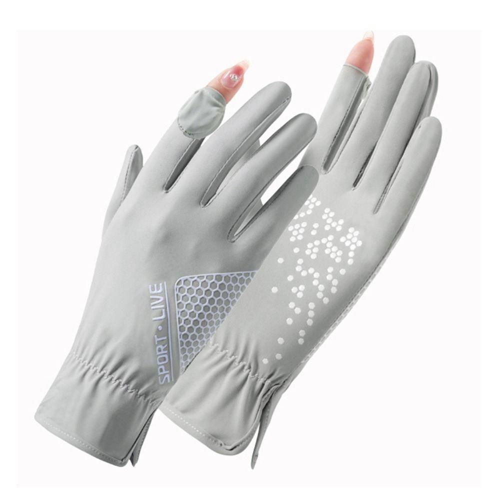 Breathable Summer Touch Screen Thin Gloves Driving Gloves Ice Silk Gloves Mittens