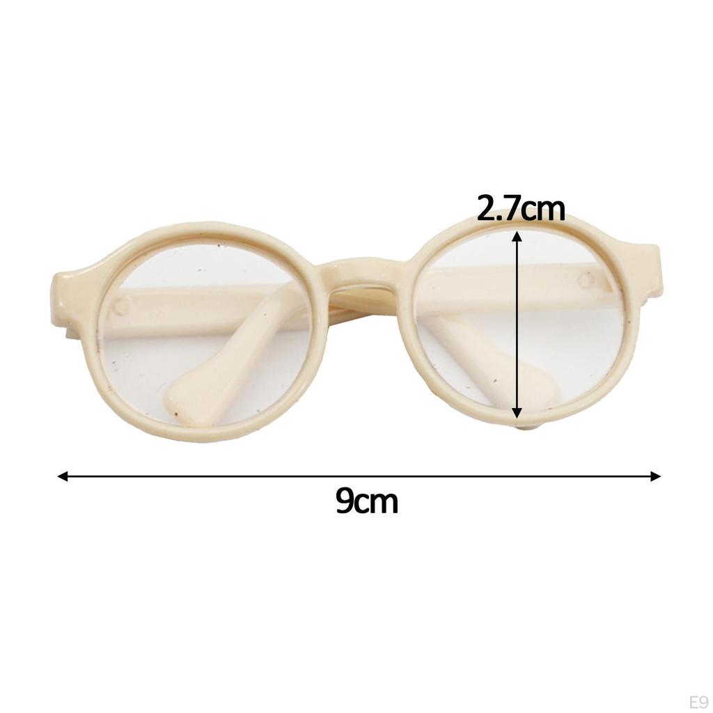 3 Sztuki Okulary dla Lalki Rzemiosło Okulary Przeciwsłoneczne Okrągłe Mini na Kostium Zwierzęta