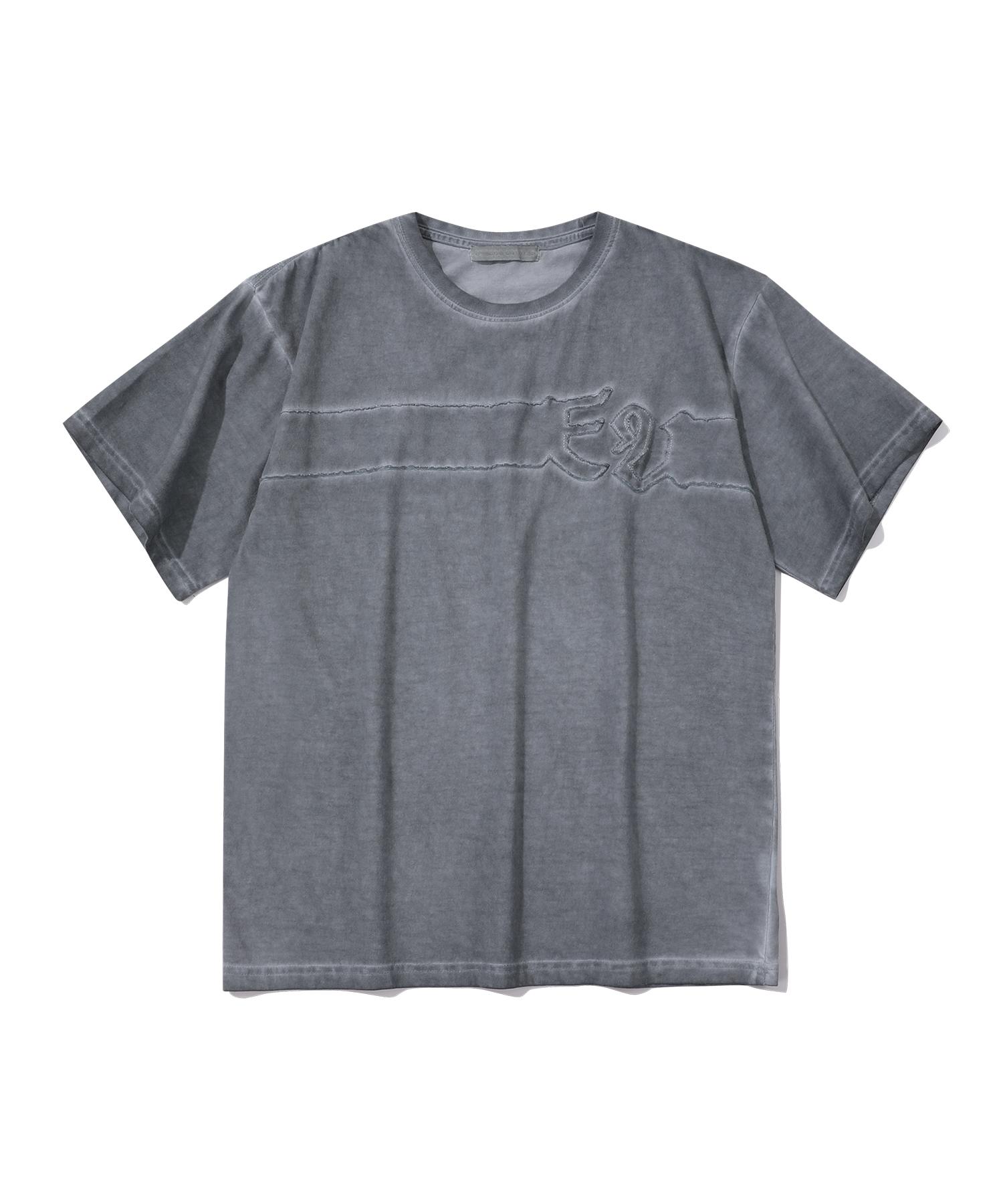 Episode Untitled Luna Washed Signature Applique T-Shirt_Blue Gray Blue-Gray/2
