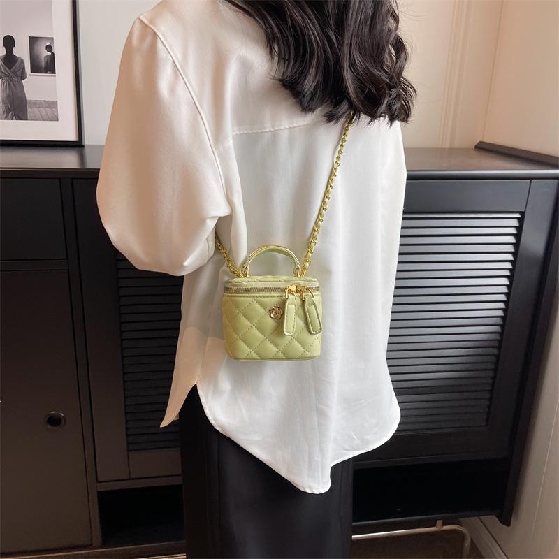 Premium Textur Ausländischer Stil Mini Damen Tasche Frühling und Sommer 2025 Neue Mode Diamantkette Schultertasche Handtrage Kleine Quadratische Tasche