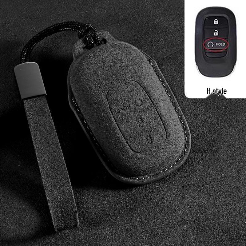 Compatible Car Key Case for Honda CRV, Accord 10th Gen, Civic, XRV, Guandao, Lingpai, Haoying, Binzhi - Cowhide Leather Bag