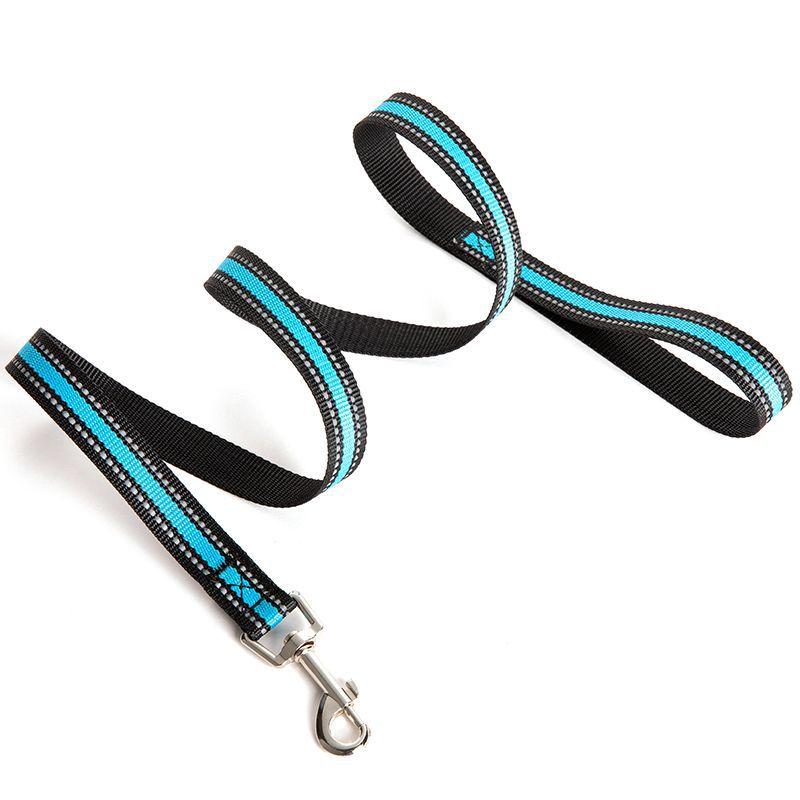 Trela refletiva de nylon multicolorida corda de treinamento para cães caminhada ao ar livre trela para cães trela para animais de estimação
