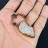 Clear Quartz Pendant Gemstone Jewelry, Copper Electroformed Pendant, Handmade Jewelry Birthstone Pendant, Gift For Him