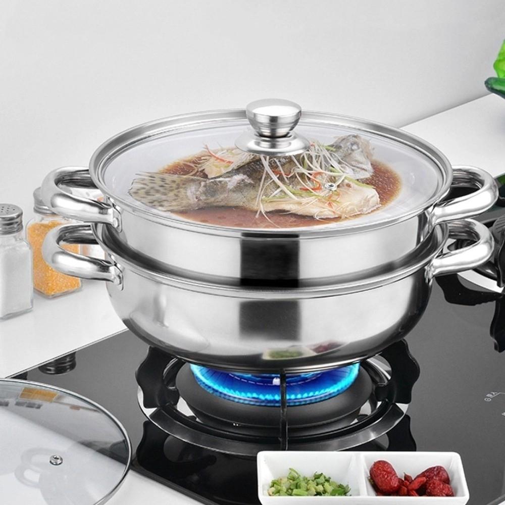Stainless Steel Stainless Steel Steamer Fish/Soup/Hot Pot Double Boilers Steaming Cookware  Stews