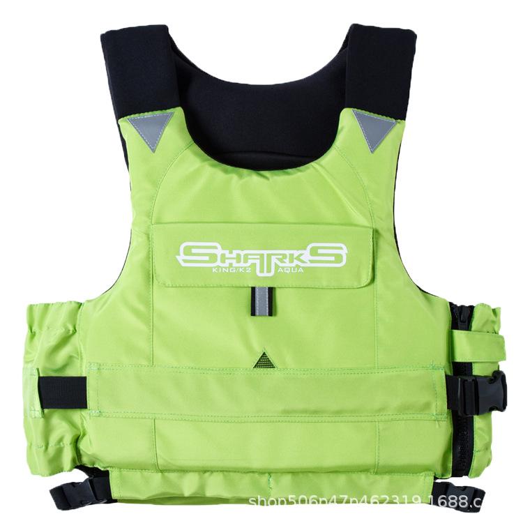

Легкий взрослый морской спасательный жилет для каякинга и парусного спорта - Жилет с высокой плавучестью XL зелёный