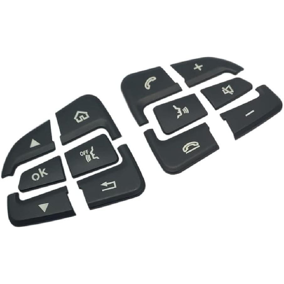 Angelguoguo Car Steering Wheel Button Switch Trim Cover Sticker Fit for Mercedes Benz C GLC V Class W205 X253 W447