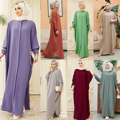 Damen Abaya Jilbab Kaftan Langes muslimisches Kleid Dubai Cardigan Robe Maxikleid