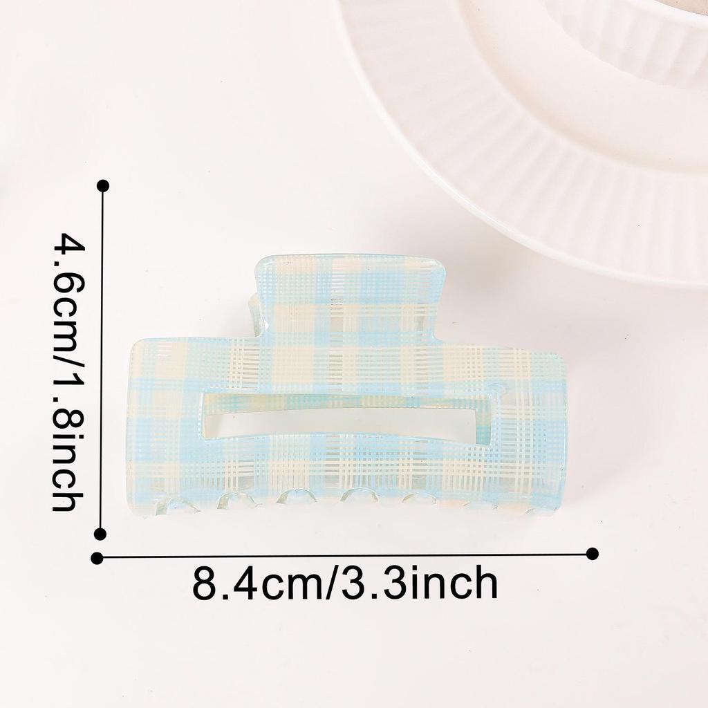 Bambus Yao Academy Style Karomuster Haarklammer - High-End Mode Pony-Halter Accessoire für Mädchen