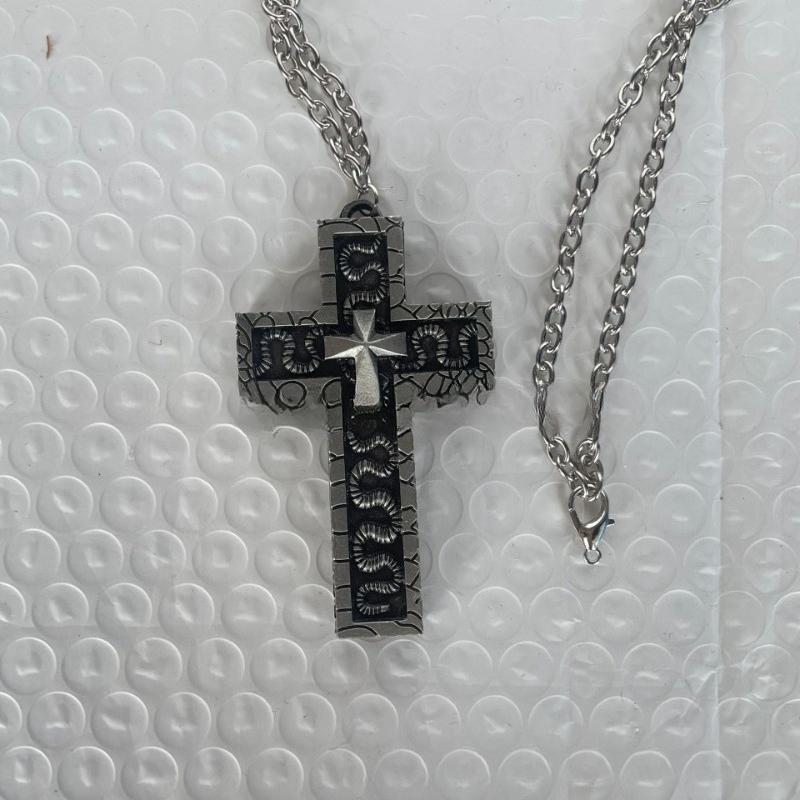 2025, Squid Necklace Set, Cross Shaped Necklace With Compartmen,  With Cross Shaped Necklace Pendant Desig