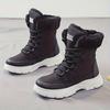 Damen Schneestiefel Neue Hohe Britischer Stil Studenten Koreanische Version der Plateau Damenstiefel Damen Schuhe