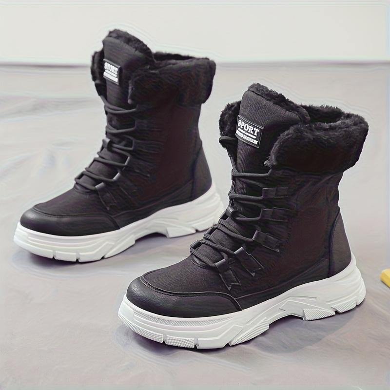 Damen Schneestiefel Neue Hohe Britischer Stil Studenten Koreanische Version der Plateau Damenstiefel Damen Schuhe