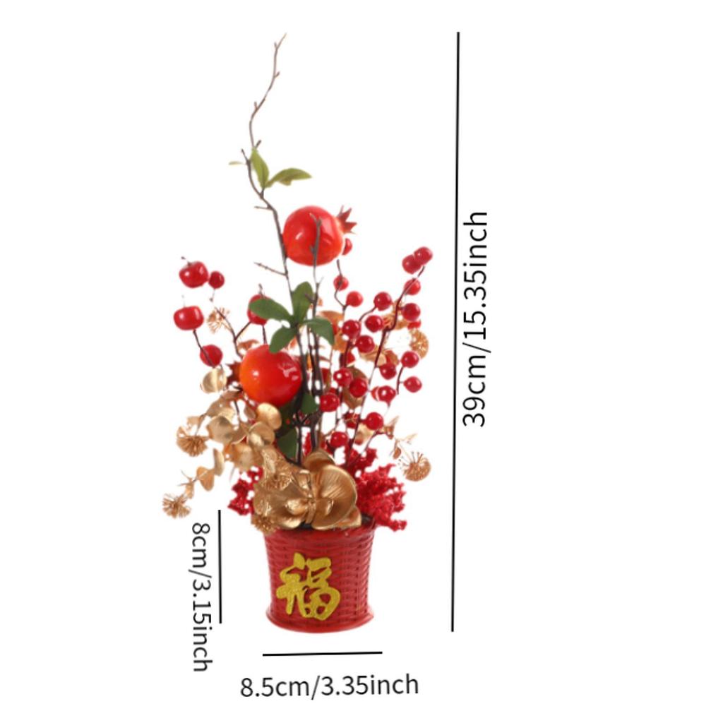 Artificial Flowers Bouquet 2025 Desk Photo Prop Chinese New Year Decoration for Spring Festival Indoor Porch Wedding Home Decor