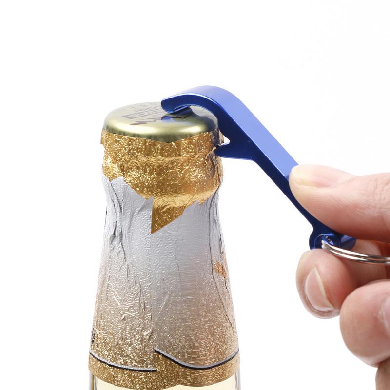 Flaschenöffner Mini Bierdosenöffner Aluminium Schlüsselanhänger Tragbarer Bierkapselöffner Küchenhelfer Barwerkzeuge Geschenk