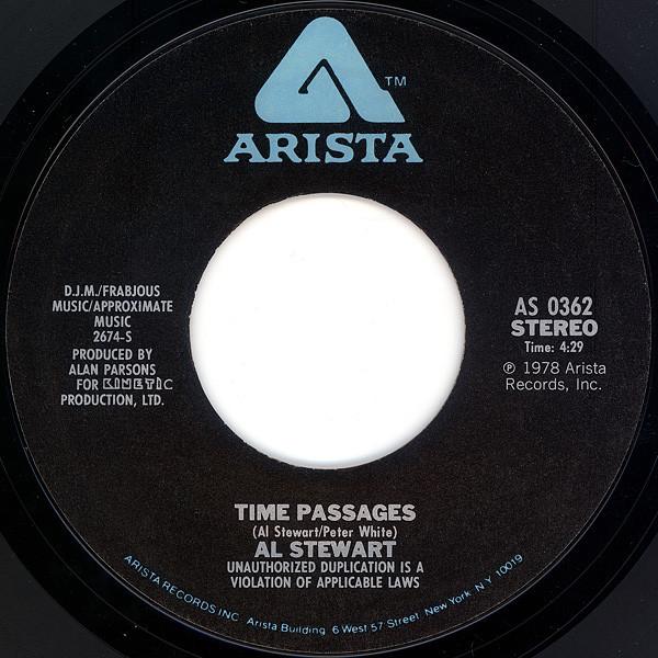 

7inch Record AL STEWART - Time Passages / Almost Lucy AS0362 Arista 1978 US Rock Used