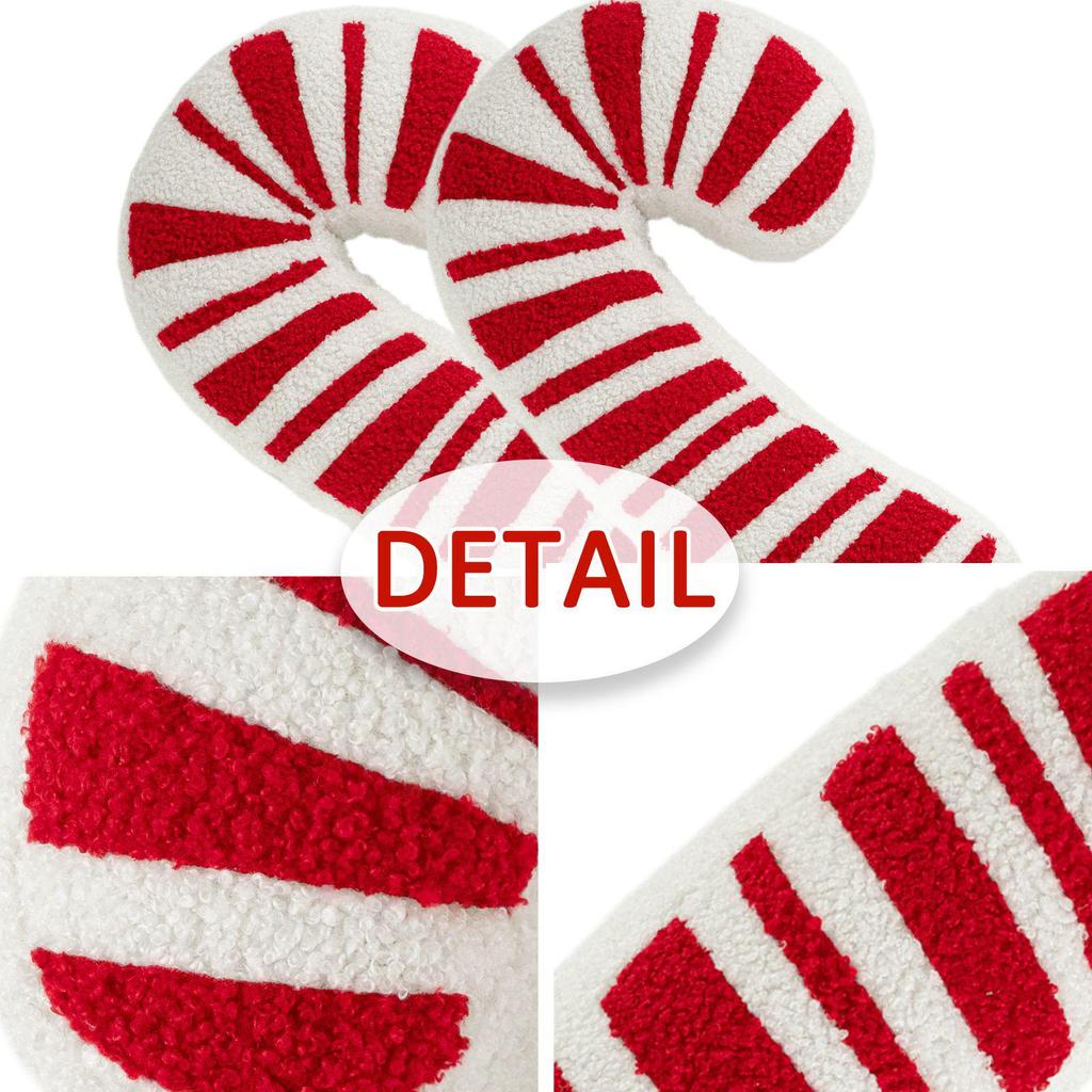 Christmas Red Candy Cane Cushion Pillow Ornament