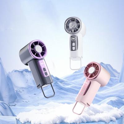 Portable Handheld Fan USB Rechargeable Mini Fan Portable Lipstick-Sized Personal Cooling Device with Multi-Level Wind Speeds and Safety Net Design for