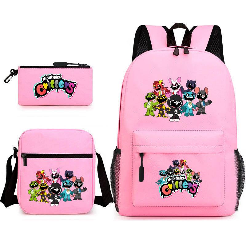 Poppy's Game Time Starry Sky Elementary School Bag Nightmare Animal Large Capacity Backpack Three-piece Set